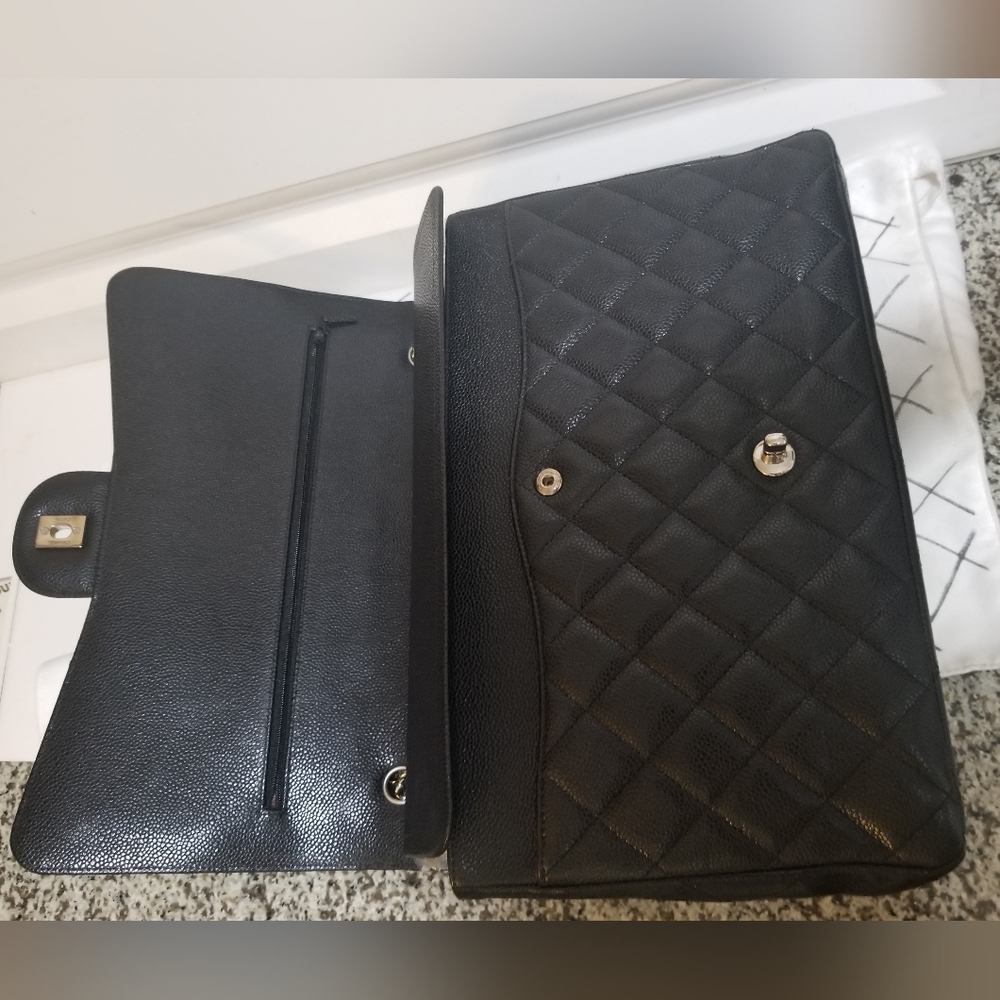Chanel Clasic Caviar  double flap maxi purse - Picture 8 of 16